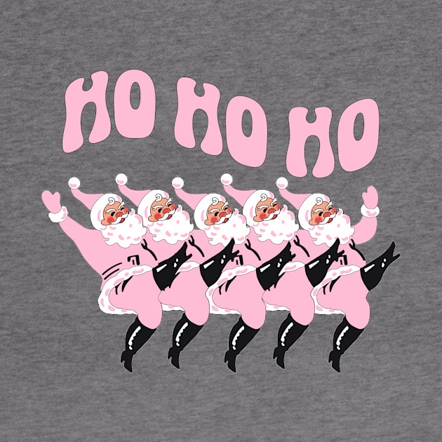 Pink Christmas, Retro Santa Funny Christmas by SilverLake